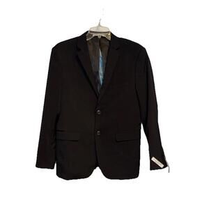 New Men's Gino Vitale Suit Blazer Jacket Only Black Solid 2 Button Size 36 Short